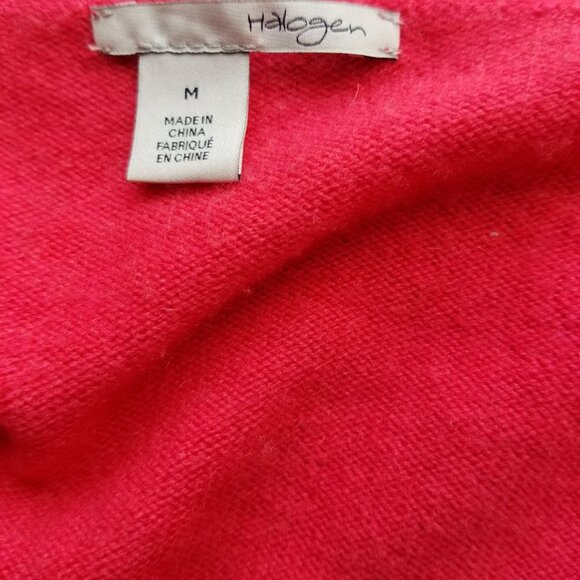 Halogen Womens Pink Cashmere Blend Sweater M Soft Knit Long Sleeve Pullover - Picture 2 of 3